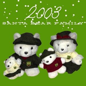 Vintage 2003 Dayton-Hudson Mr. And Mrs. Santa Bear Irish Clan